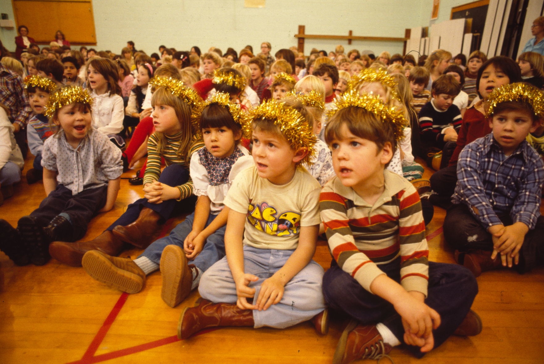 Newman Elementary School Christmas assembly, December 16, 1981